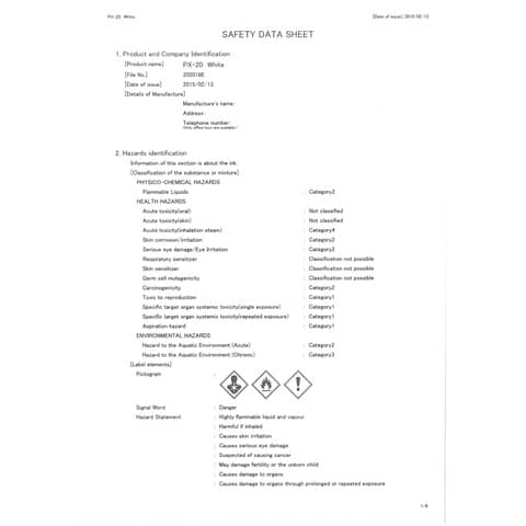 Marcatore permanente PAINT punta tonda 2,8 mm BIANCO M PX20 BI